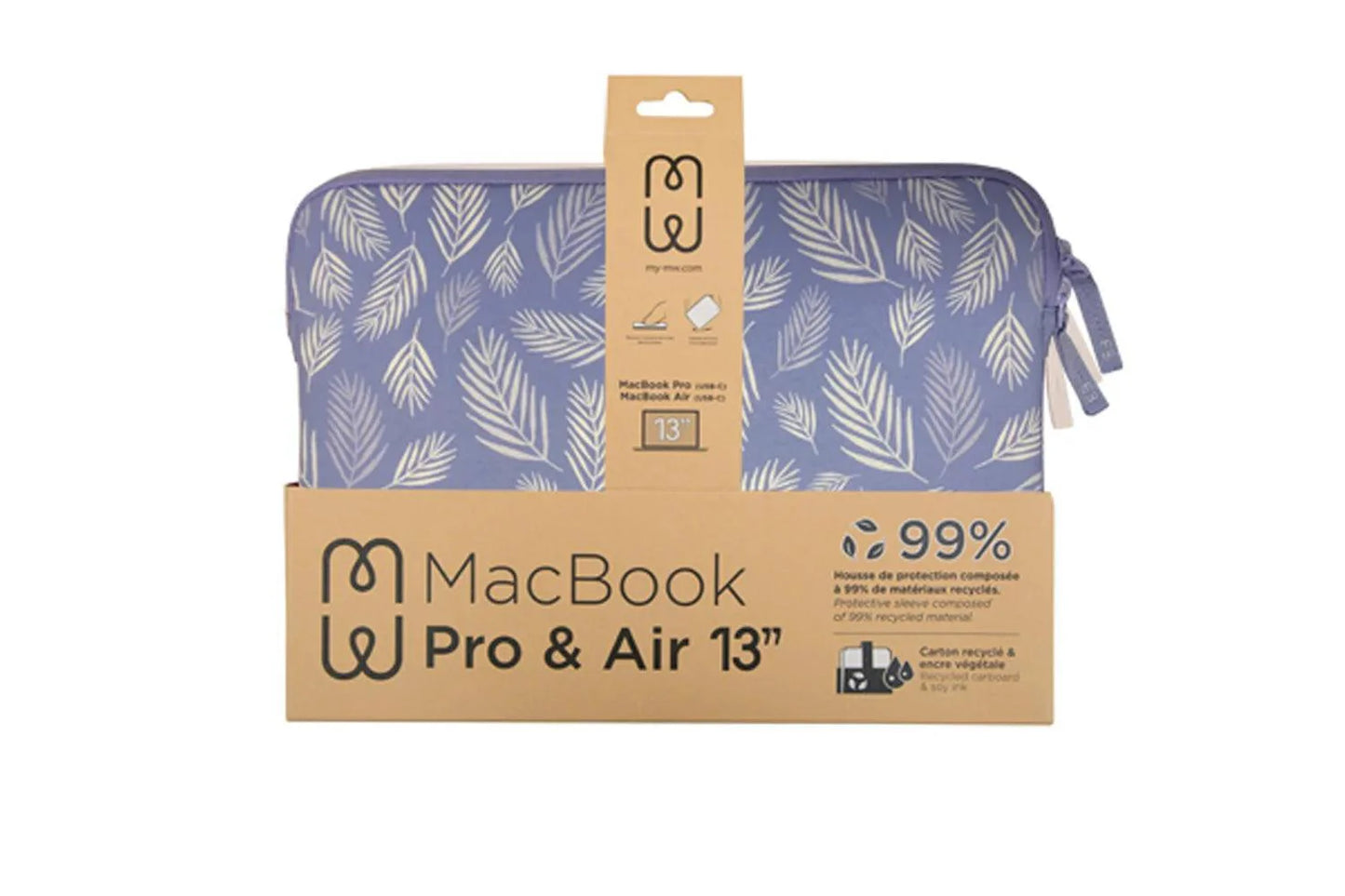 Housse pour MacBook Air/Pro 13″ - Pattern ²Life Botanic Lila